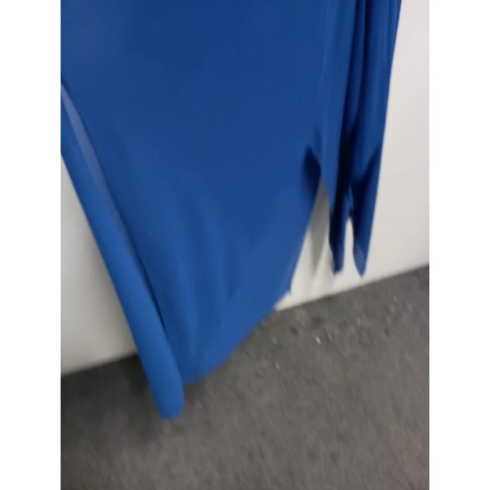 Michael Michael Kors Maxi Dress Womens Small Royal Blue Asymmetric Evening Party - Picture 5 of 11